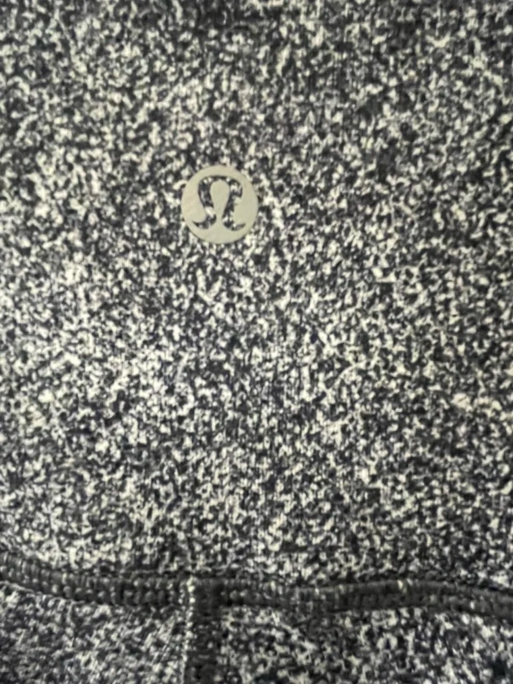 Lululemon High-Rise Textured Gray Leggings with Black Side Panels